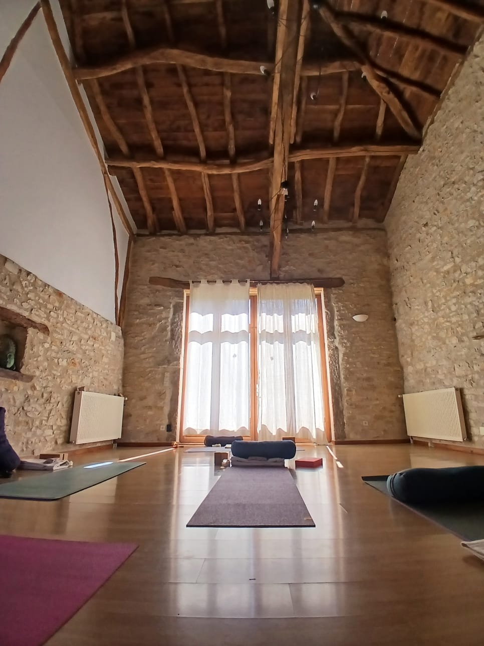 Peaceful yoga room